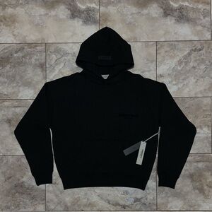 Fear Of God Essentials Hoodie Stretch Limo Black SS22 Size XS Brand New